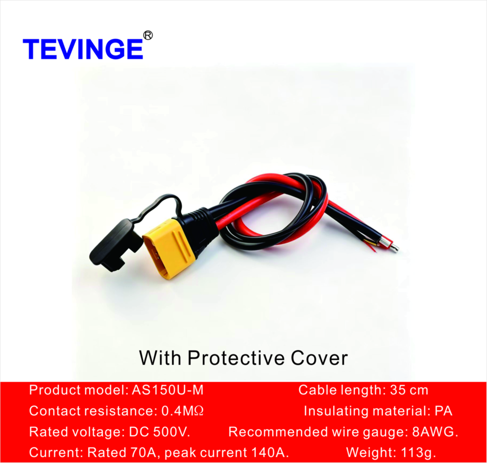 Drone Battery - 70A AS150U Anti-spark Power Connector 8