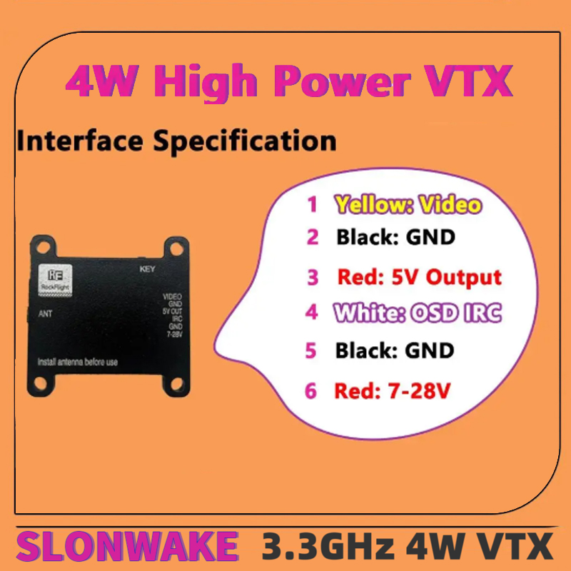 SLONWAKE FPV 3.3G 16CH 4000mW  - Drone Transmitter recensione e prezzo