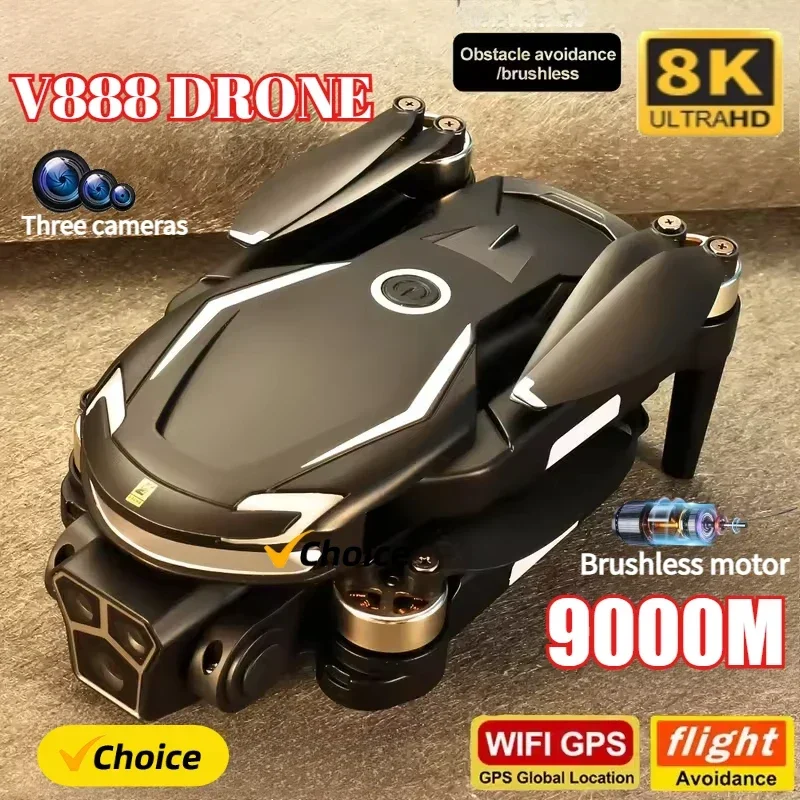 New V888 Drone 8K GPS Triple C - Drone Gps Mount recensione e prezzo