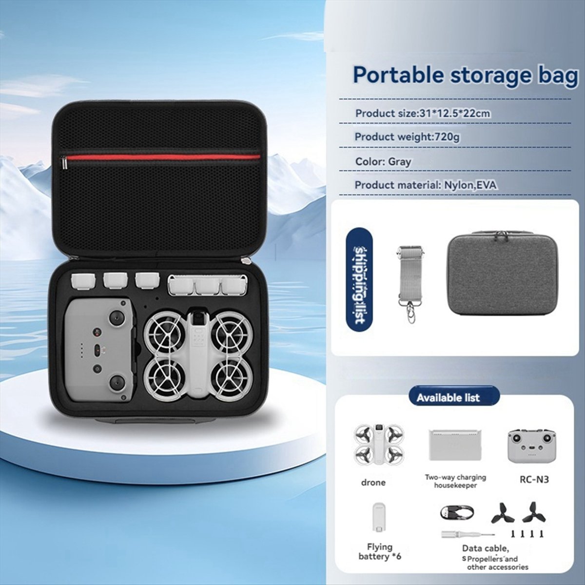 A43M Carrying Storage Bag for  - Drone Battery Strap recensione e prezzo