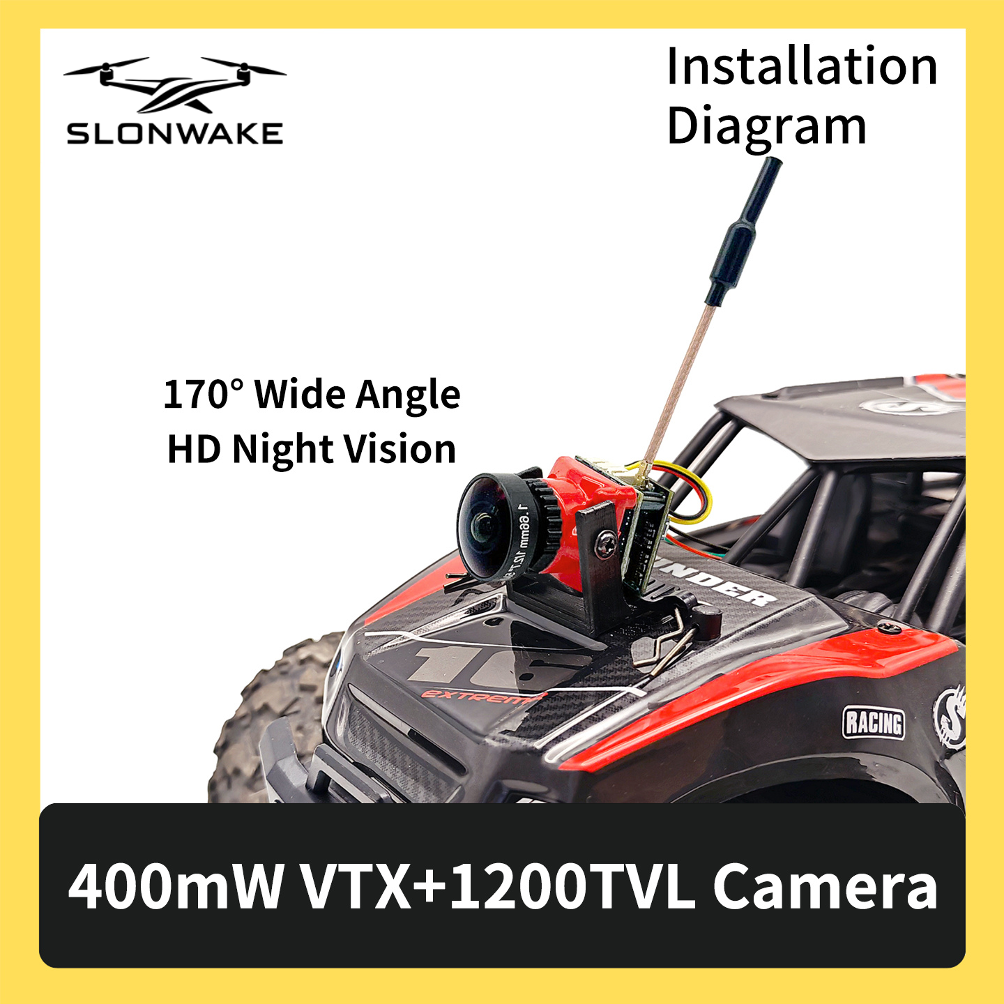 SLONWAKE 5.8G 48CH FPV 400mw V - Drone Receiver recensione e prezzo